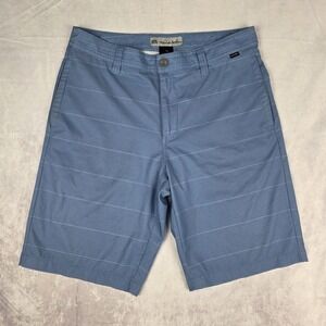 Travis Mathew Golf Shorts Mens‎ 30 Blue Performance Stretch Micro Stripe Active